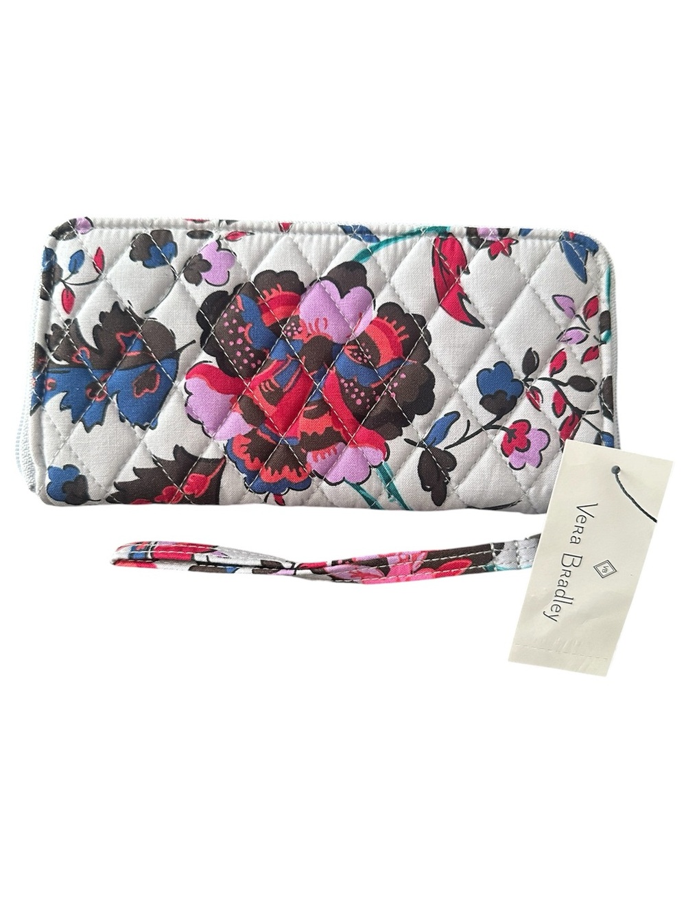 Vera Bradley Accordion Wristlet in Cotton- Vintage Floral